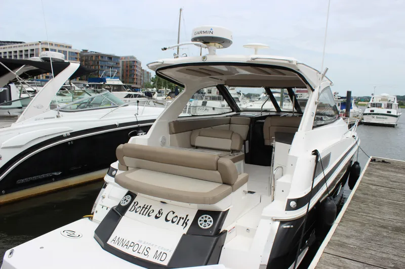 The Image of 2014 Regal 35 Sport Coupe docked in Annapolis marina. - 1