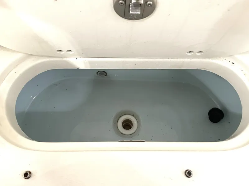 Slide: The Image of Livewell in 2024 Key West 239 DFS boat, partially filled with water. - 37