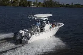 Slide: The Image of 2023 Sea Fox 228 Commander boat cruising on a calm lake. - 7