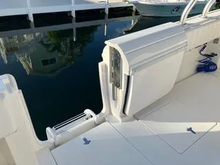 Slide: The Image of 2016 Intrepid 400 Center Console boat deck with seating and water view. - 2