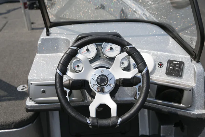 Slide: The Image of Steering wheel and dashboard of 2025 Nitro ZV21 Pro boat. - 6