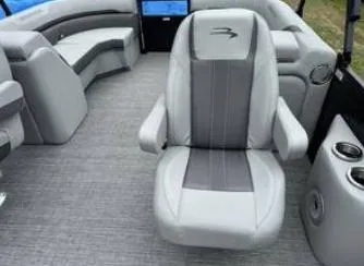 Slide: The Image of Luxury seating on 2025 Bennington 22 SXSR pontoon boat interior. - 10