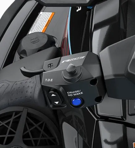 Slide: The Image of 2025 Yamaha Marine Waverunner VX1050C-BA control panel with cruise and no wake features. - 3