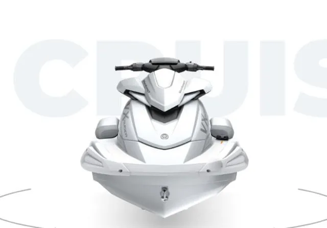 Slide: The Image of 2025 Yamaha Marine Waverunner VX1050B-BB, sleek white design, front view. - 5