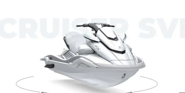 Slide: The Image of 2024 Yamaha Marine Waverunner FX1800B-AA, sleek white design, front view. - 4