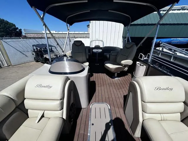 Slide: The Image of 2019 Bentley Pontoons 223 Bentley Elite Admiral with luxurious seating and canopy. - 13