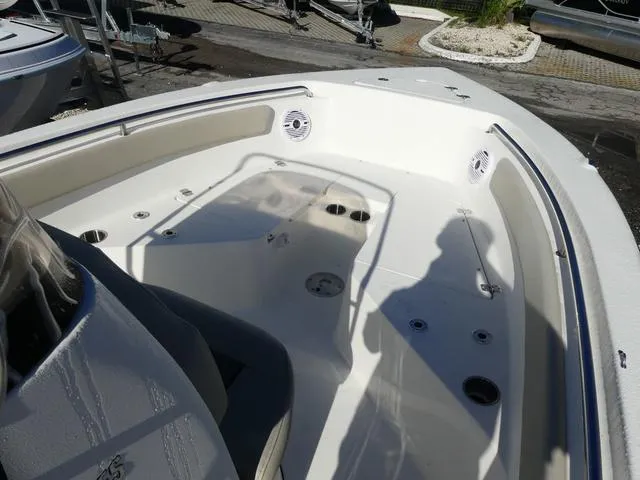 Slide: The Image of 2025 Key West 203 FS boat interior, featuring spacious seating and modern design. - 10