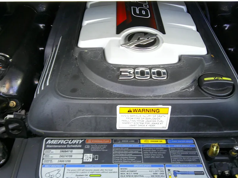 Slide: The Image of Engine of 2021 Crownline 255 SS boat with Mercury 300 horsepower. - 17