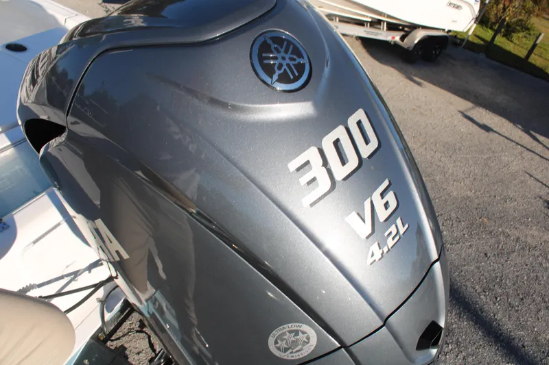 Slide: The Image of Yamaha 300 V6 4.2L outboard engine on 2024 Sea Pro 250 Bay boat. - 12