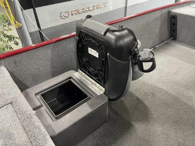 Slide: The Image of 2020 Tracker BASS TRACKER® Classic XL boat interior with open storage compartment. - 23