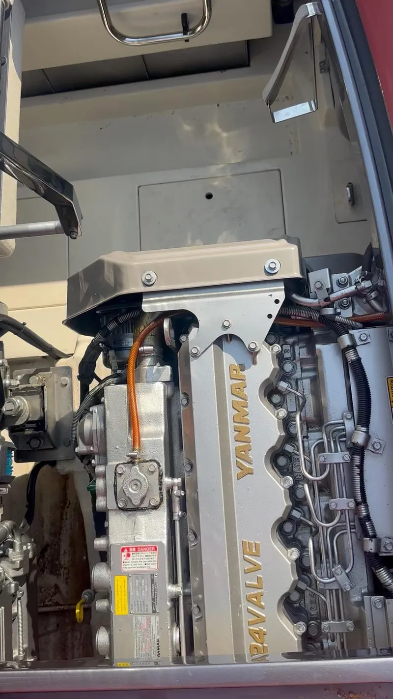 Slide: The Image of Engine compartment of a 2013 Riva Aquariva 33 with Yanmar engine. - 43