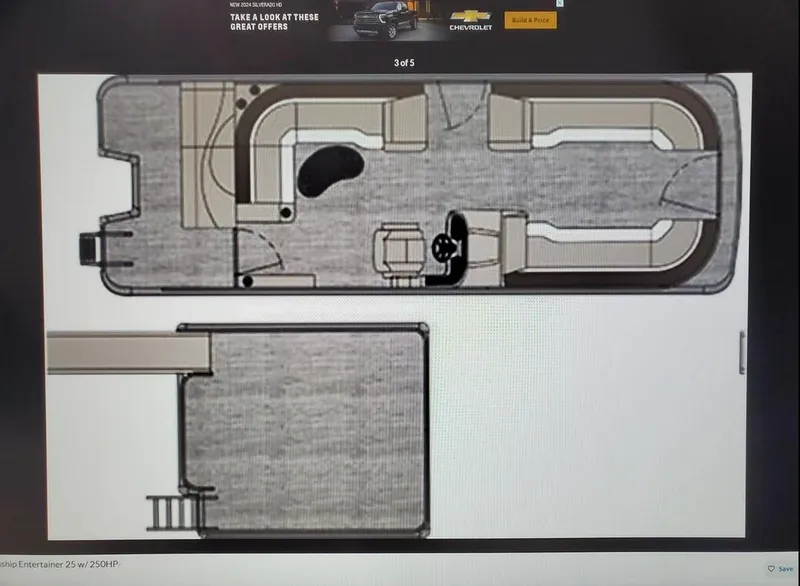 Slide: The Image of Floor plan of 2024 Avalon Catalina Entertainer Funship, showcasing seating and layout design. - 22