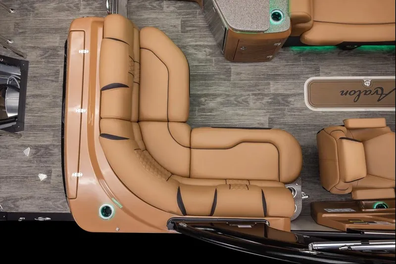 Slide: The Image of Luxurious interior of 2024 Avalon Excalibur LTD Elite Windshield with plush seating and modern design. - 30