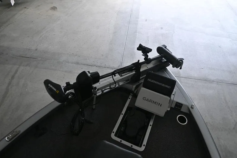 Slide: The Image of 2024 Vexus AVX2080 boat with Garmin and Humminbird equipment on deck. - 10