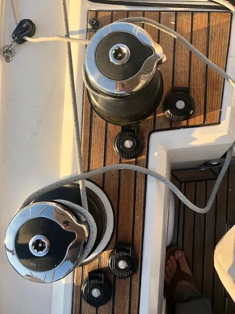 Slide: The Image of Winches on deck of 2023 Beneteau Oceanis 46.1 sailboat. - 10