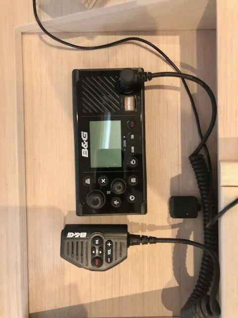 Slide: The Image of B&G marine radio system on Beneteau Oceanis 46.1, 2023 model. - 46