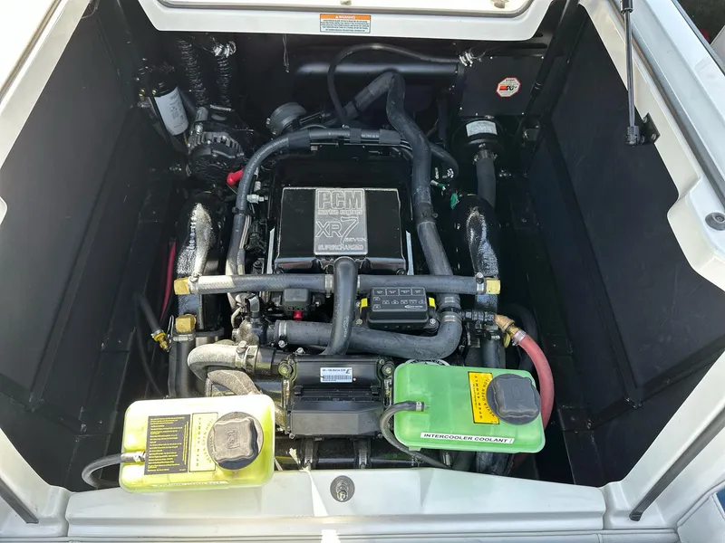 Slide: The Image of 2019 Nautique Super Air G23 engine compartment with PCM XR7 engine. - 23