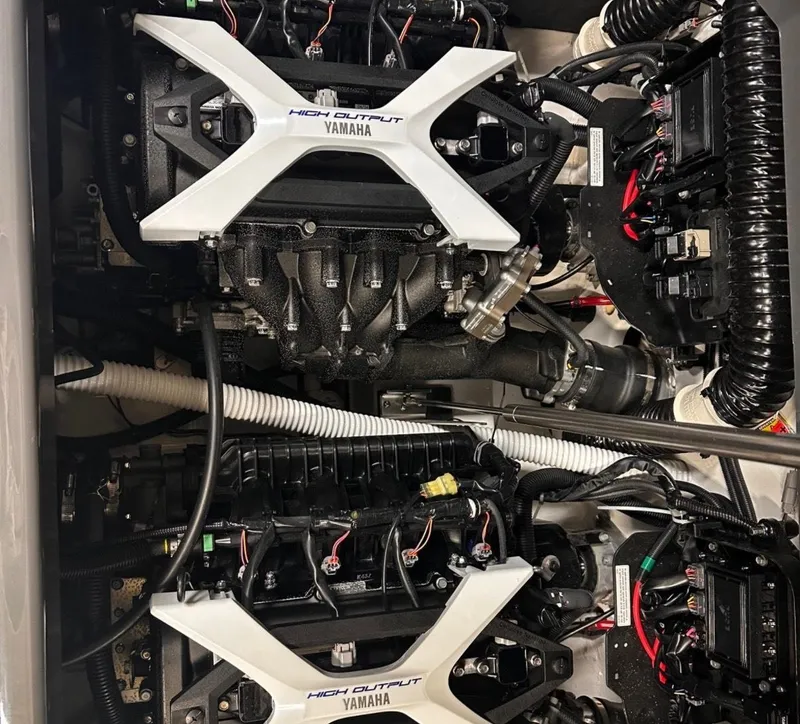 Slide: The Image of 2025 Yamaha Boats 222XD high-output engines, showcasing advanced marine engineering. - 6