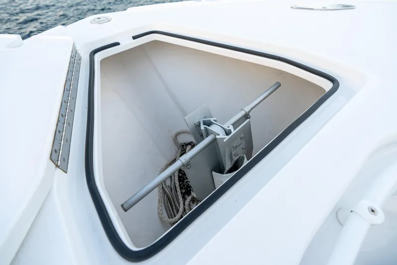 Slide: The Image of Anchor storage compartment on 2022 Onslow Bay 41 TE boat. - 7