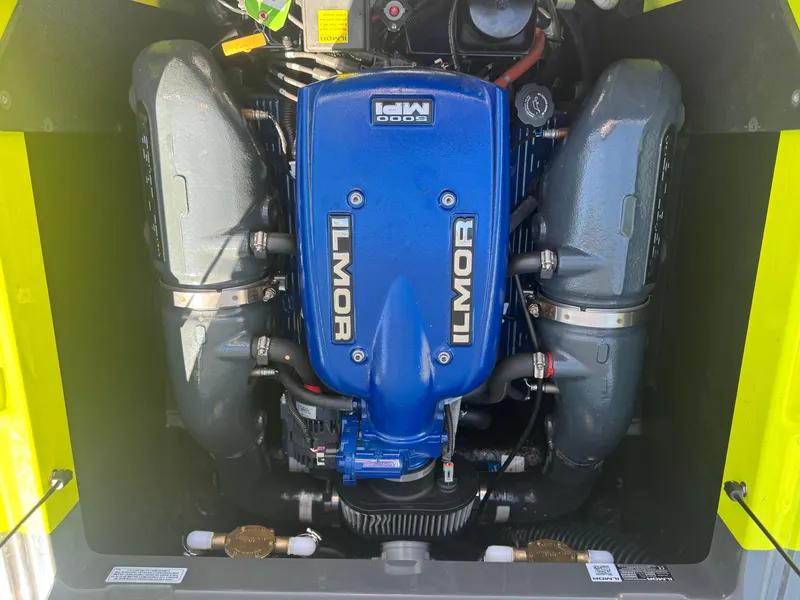 Slide: The Image of 2018 MasterCraft XT22 engine with Ilmor branding, showcasing powerful marine performance. - 18