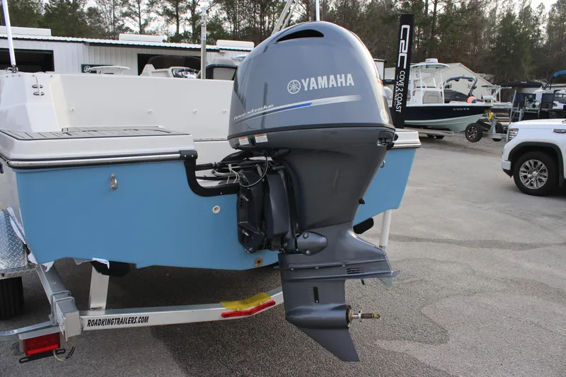 Slide: The Image of 2025 Starcraft SVX 191 OB boat with Yamaha outboard motor on trailer. - 3