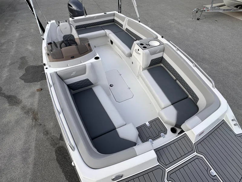 Slide: The Image of 2025 Starcraft SVX 191 OB boat interior with spacious seating and modern design. - 6
