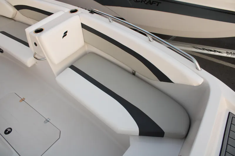 Slide: The Image of 2024 Starcraft 171 SVX boat interior with sleek seating and modern design. - 4
