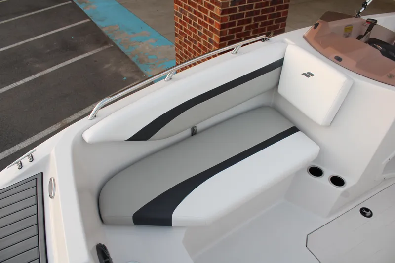 Slide: The Image of 2024 Starcraft 171 SVX boat interior with sleek seating and modern design. - 8
