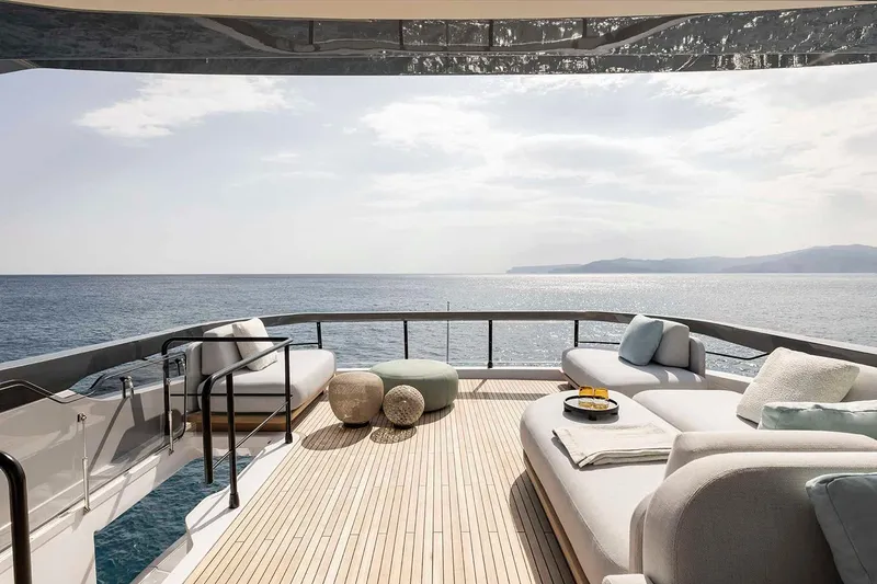 Slide: The Image of Luxurious bathroom interior of 2026 Azimut Fly 72 yacht with modern fixtures. - 17