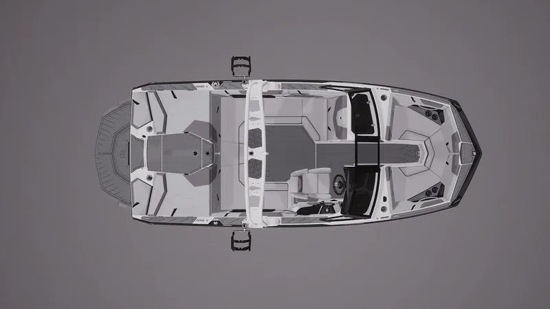 Slide: The Image of Top view of 2025 Nautique Super Air Nautique GS20 boat interior design. - 7