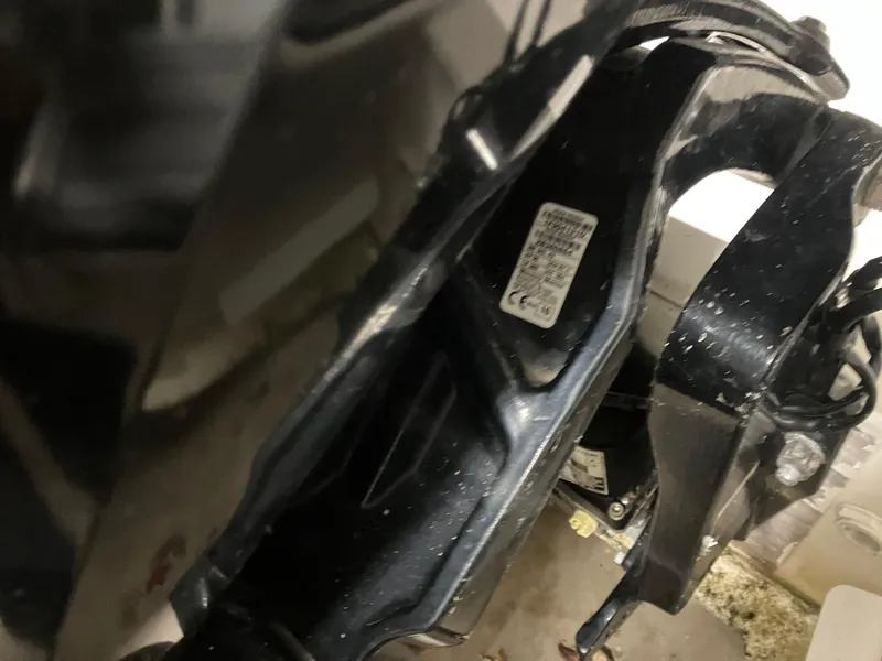 Slide: The Image of Close-up of a 2015 Brig Eagle 480 boat component with visible label. - 14