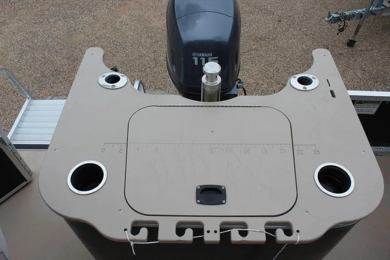 Slide: The Image of 2010 Bennington 2275 Fish boat with Yamaha motor and fishing station. - 5