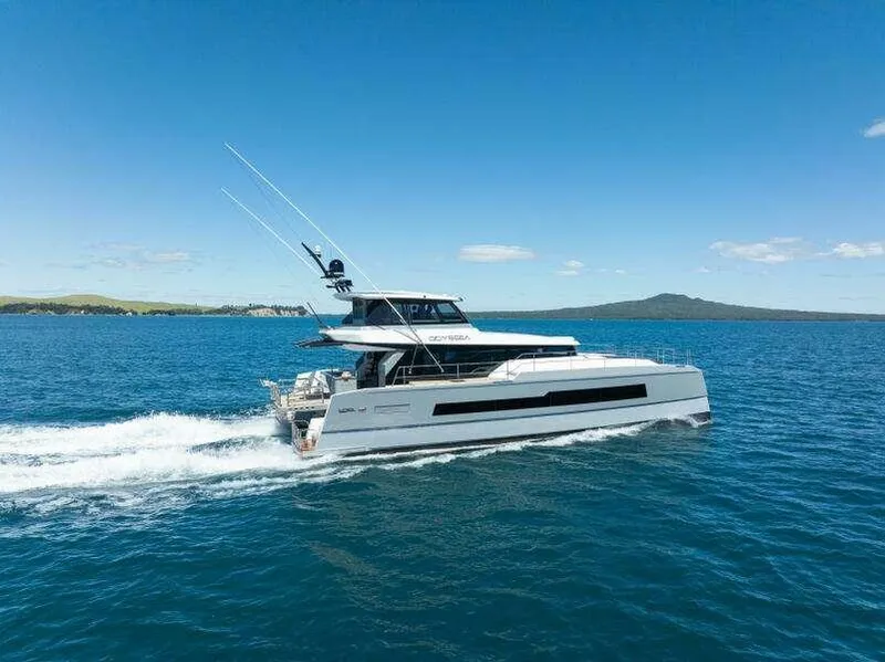 Slide: The Image of 2026 McConaghy MC63P yacht cruising on open blue sea under clear sky. - 13