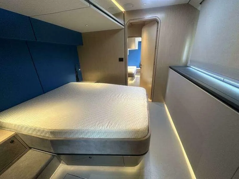 Slide: The Image of Luxurious interior of 2026 McConaghy MC63P yacht with modern bedroom design. - 37