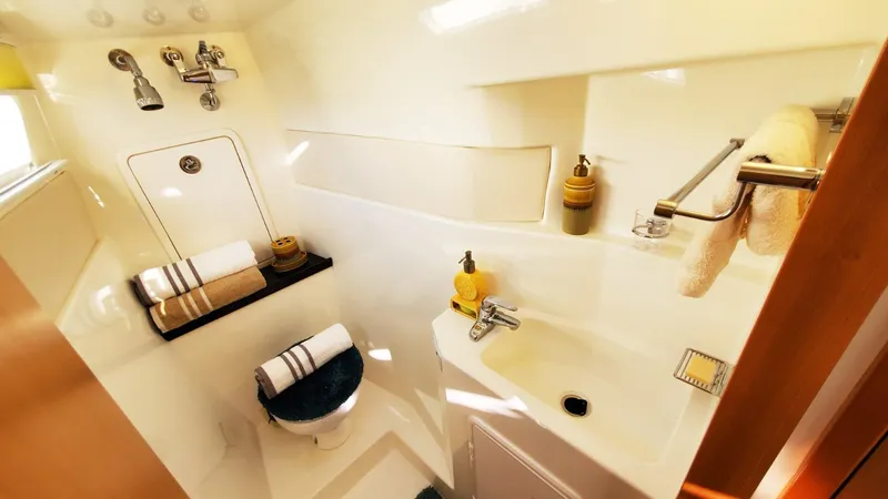 Slide: The Image of Compact bathroom in 2025 Smart Cat E280 Electric, featuring modern fixtures and elegant design. - 29