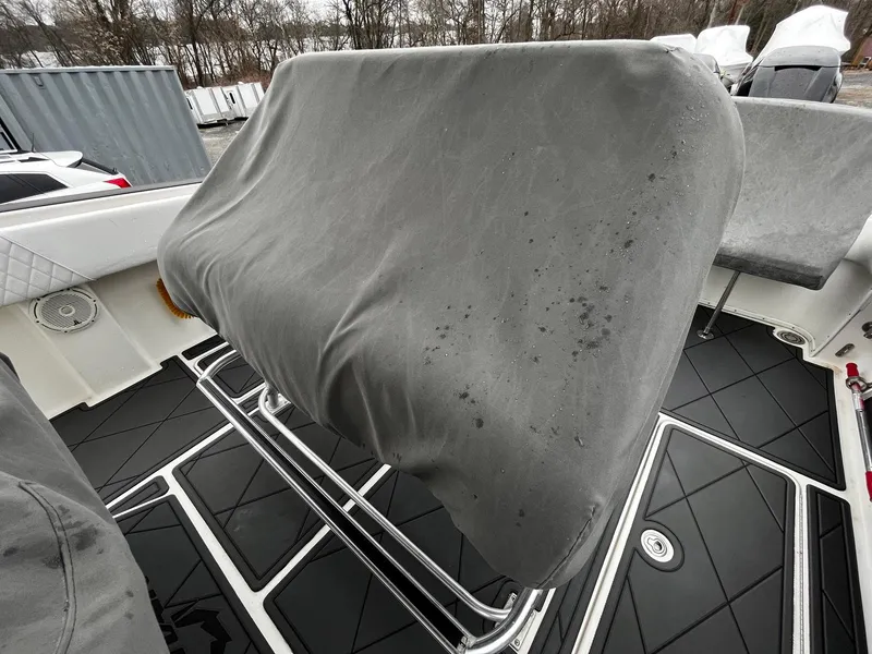 Slide: The Image of Covered seating on 2011 Fountain 38 CC Tournament Edition boat deck. - 32