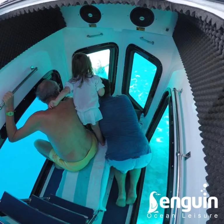 Slide: The Image of Family enjoying underwater view in 2025 Penguin Semi-Submarine 2.1 Gasoline. - 19
