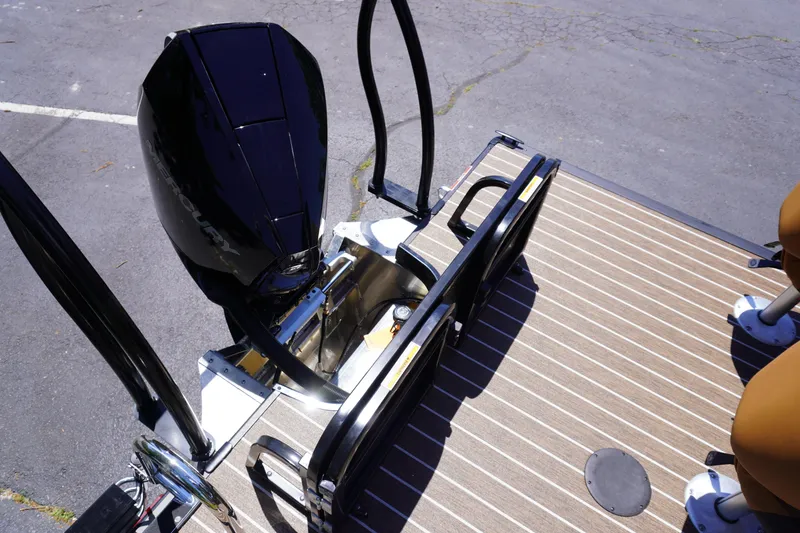 Slide: The Image of 2025 Premier 250 Sunsation RS boat with outboard motor on deck. - 19