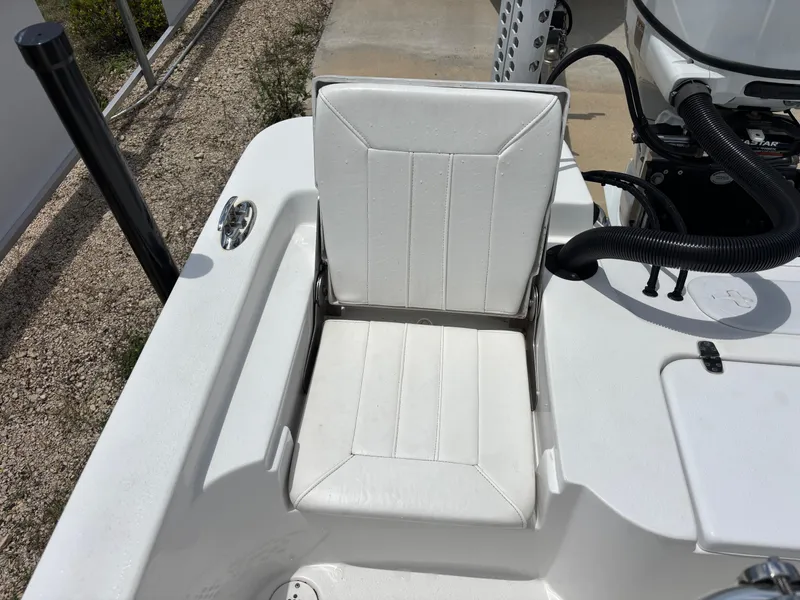Slide: The Image of White seat on a 2023 Blazer Bay 2020 boat, featuring sleek design and modern upholstery. - 13