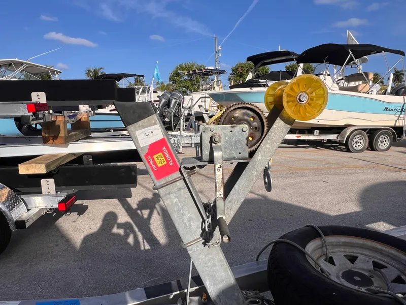 Slide: The Image of Boat trailer with winch and yellow roller, Nextrail 19-21 Tandem Axel, 2018 model. - 3