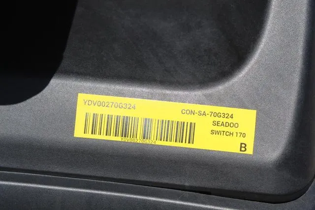 Slide: The Image of Barcode label on 2024 Sea-Doo Switch® Cruise 18, 170 hp model. - 16