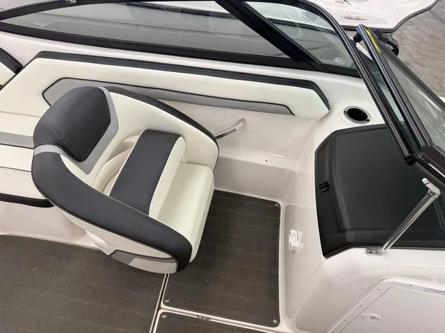 Slide: The Image of 2017 Yamaha Boats SX195 interior with sleek seating and modern design. - 10