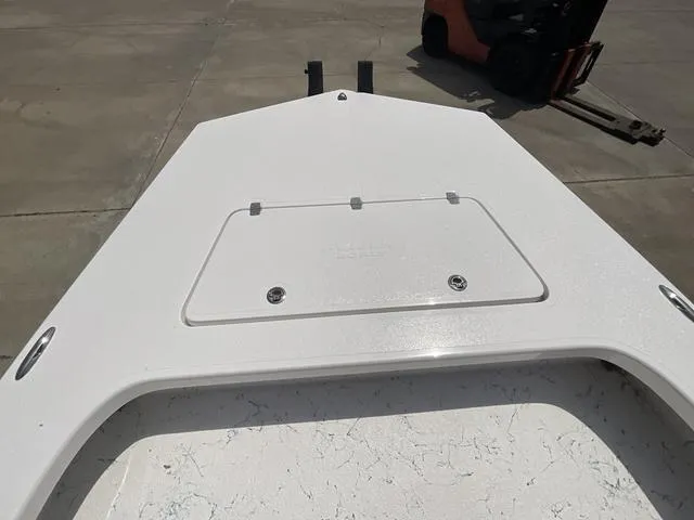 Slide: The Image of 2025 Majek 2206 Illusion boat deck, white finish, outdoor setting. - 5