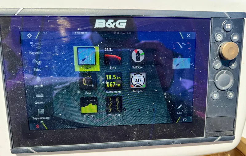 Slide: The Image of B&G navigation display on a 2007 Sabre Spirit sailboat, showing charts and sailing data. - 31