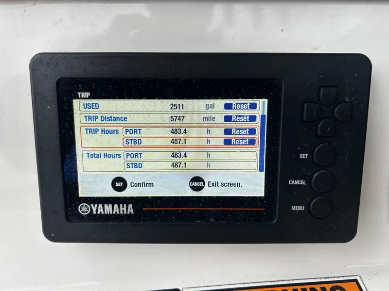 Slide: The Image of Yamaha display showing trip data for 2018 NauticStar 25 XS Offshore boat. - 12