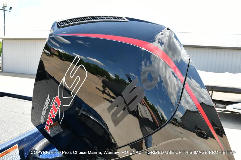 Slide: The Image of Mercury Pro XS 250 outboard engine on a 2021 Nitro Z20 boat. - 23