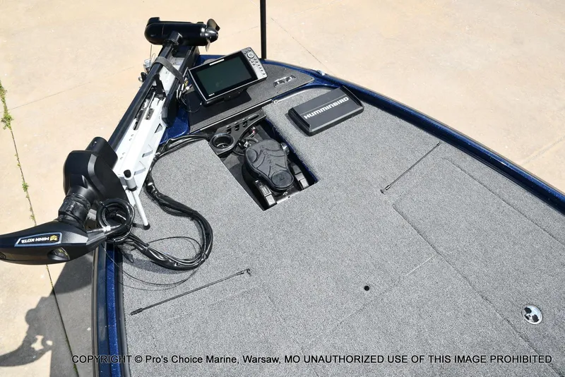 Slide: The Image of Fishing boat deck with trolling motor and fishfinder, Nitro Z20, 2021 model. - 48