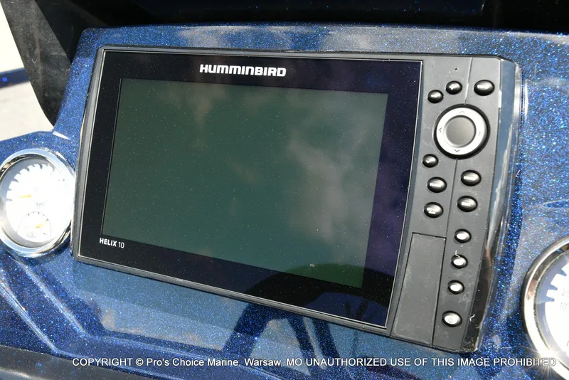 Slide: The Image of Humminbird Helix 10 fishfinder on 2021 Nitro Z20 boat dashboard. - 7
