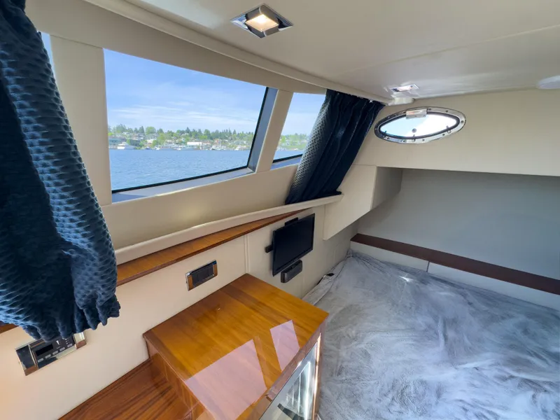 Slide: The Image of Luxurious interior of 2012 Sunseeker Manhattan 63 yacht with scenic water view. - 37