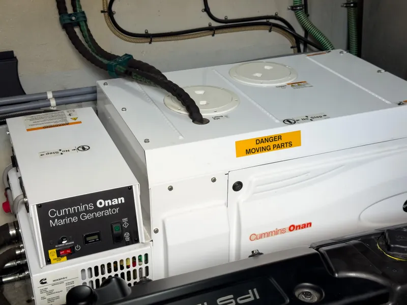 Slide: The Image of Cummins Onan marine generator in 2012 Sunseeker Manhattan 63 yacht engine room. - 43